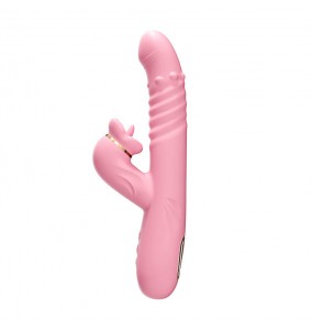 MizzZee - Oral Bliss Heating Licking Rotating Bead Vibrator (Chargeable - Pink)